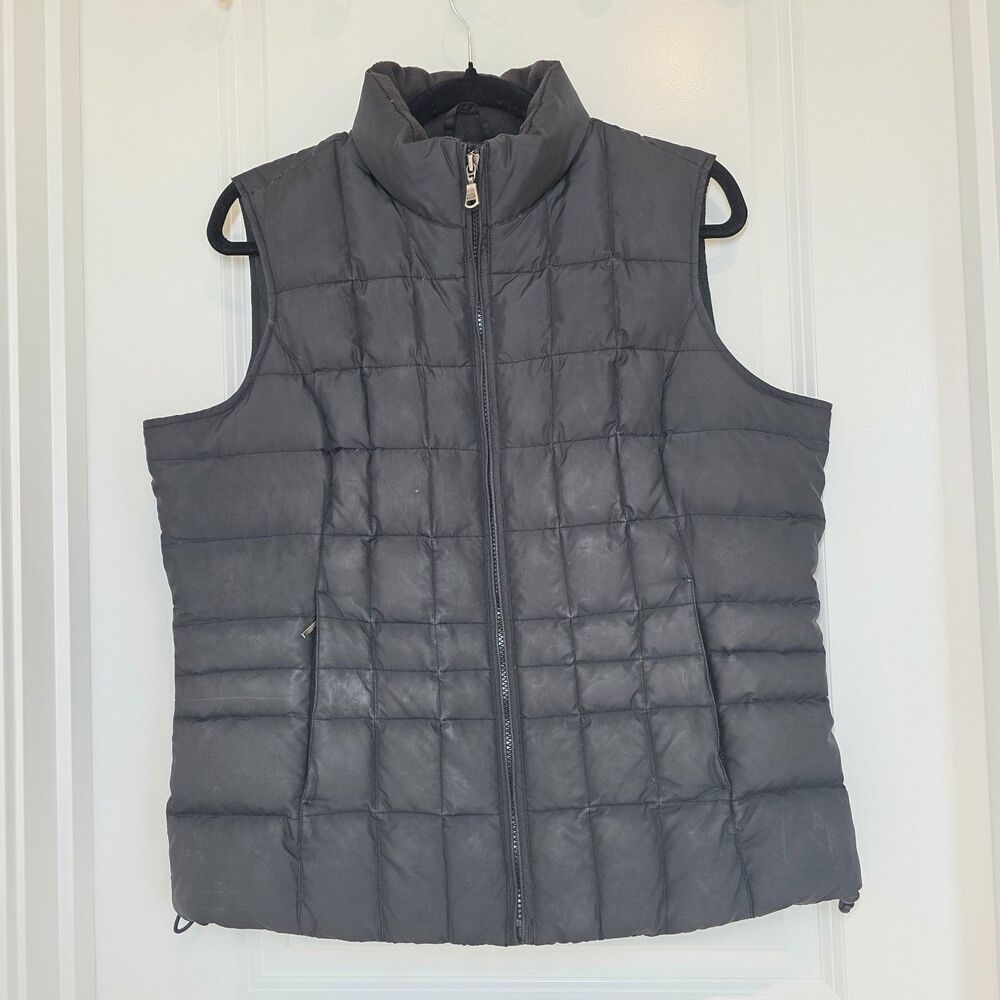Eddie Bauer Goose Down Puffer Vest Womens L Granola Gorpcore Outdoorsy Cabincore